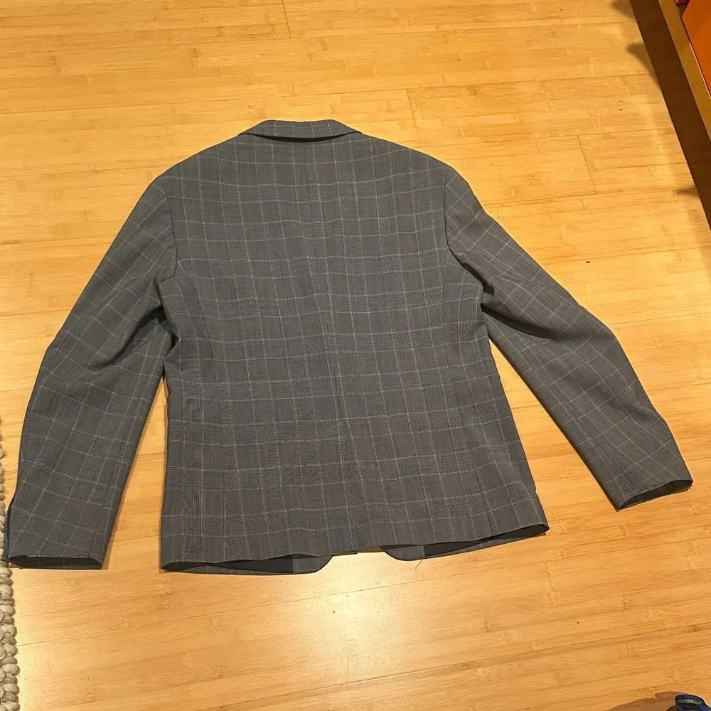 Zara Men's Checkered Gray Blazer